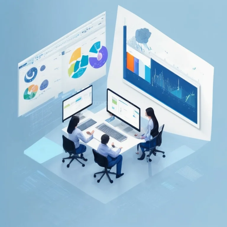 Marketing software dashboard with analytics and brand elements